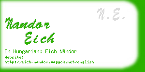 nandor eich business card